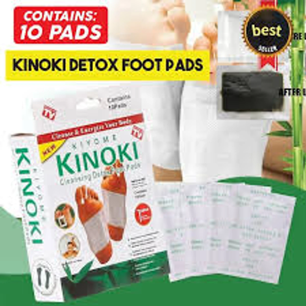 Original kinoki detox foot pad 2 Packet (20 pcs )