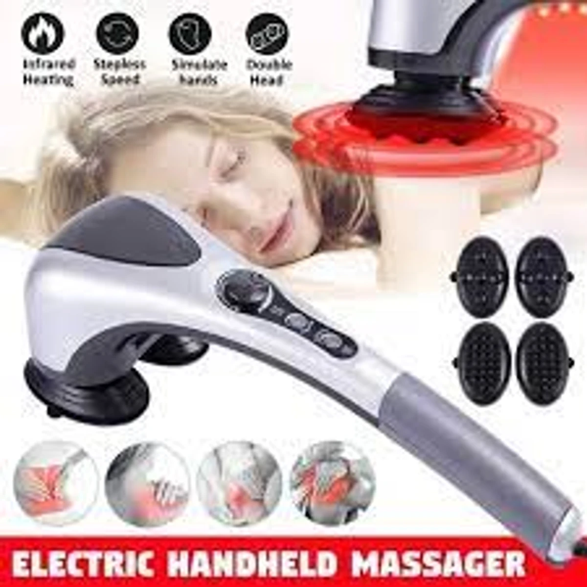Double Heads Heating Full Body Massager