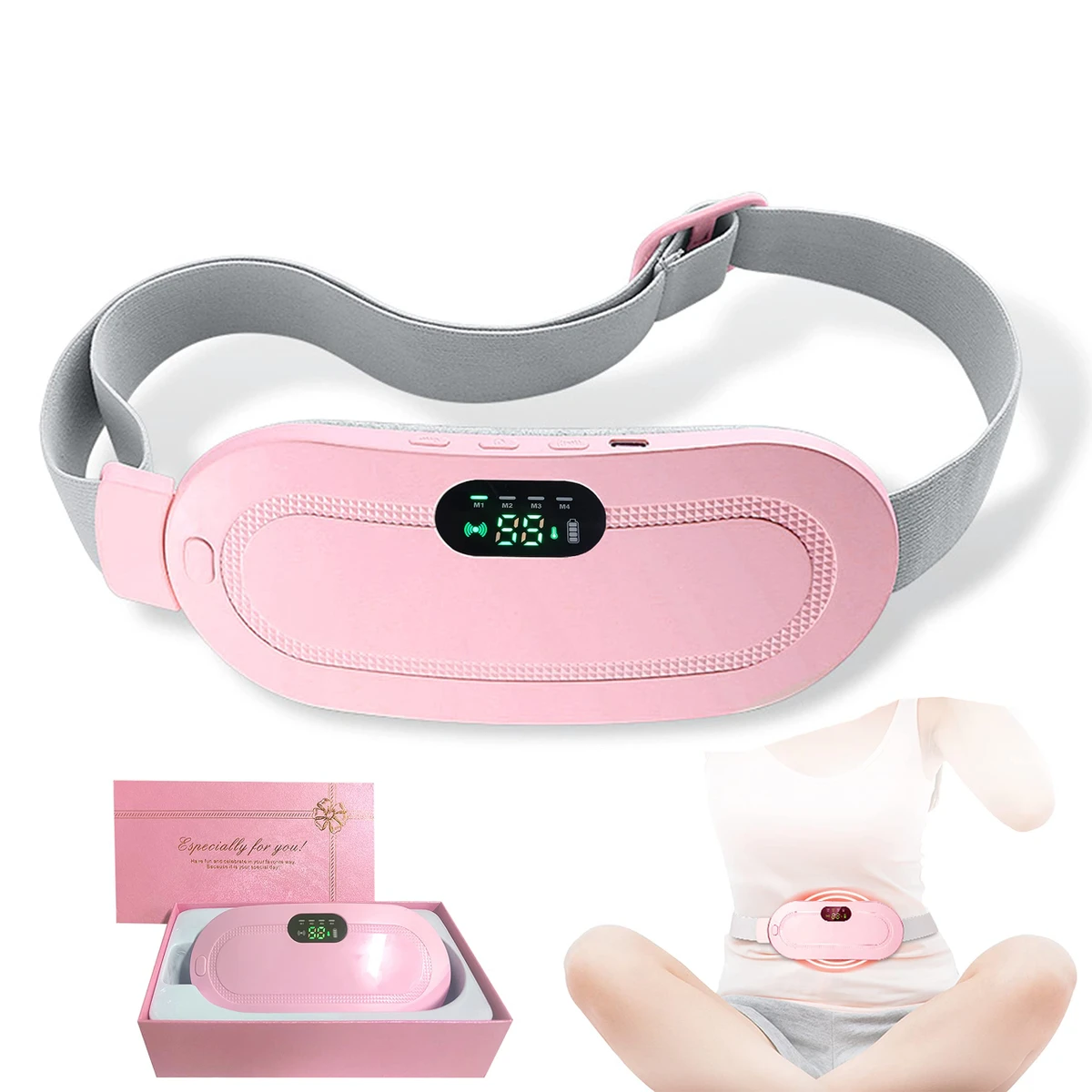 Heating pad for Period Cramps & Vibration sliming Massage belt for women