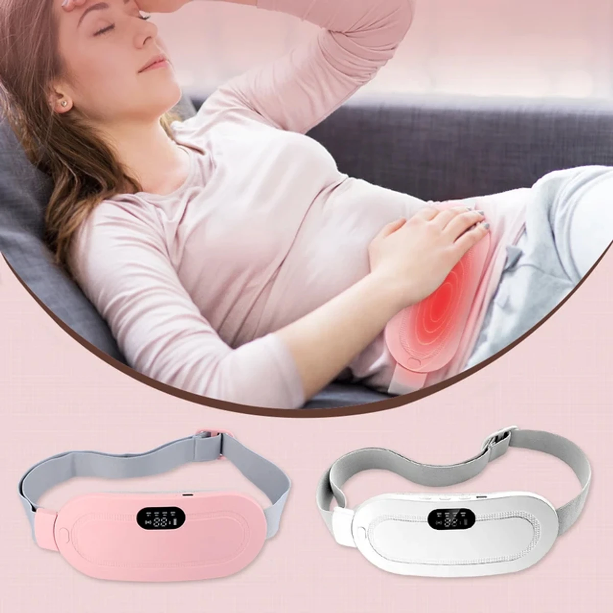 Heating pad for Period Cramps & Vibration sliming Massage belt for women