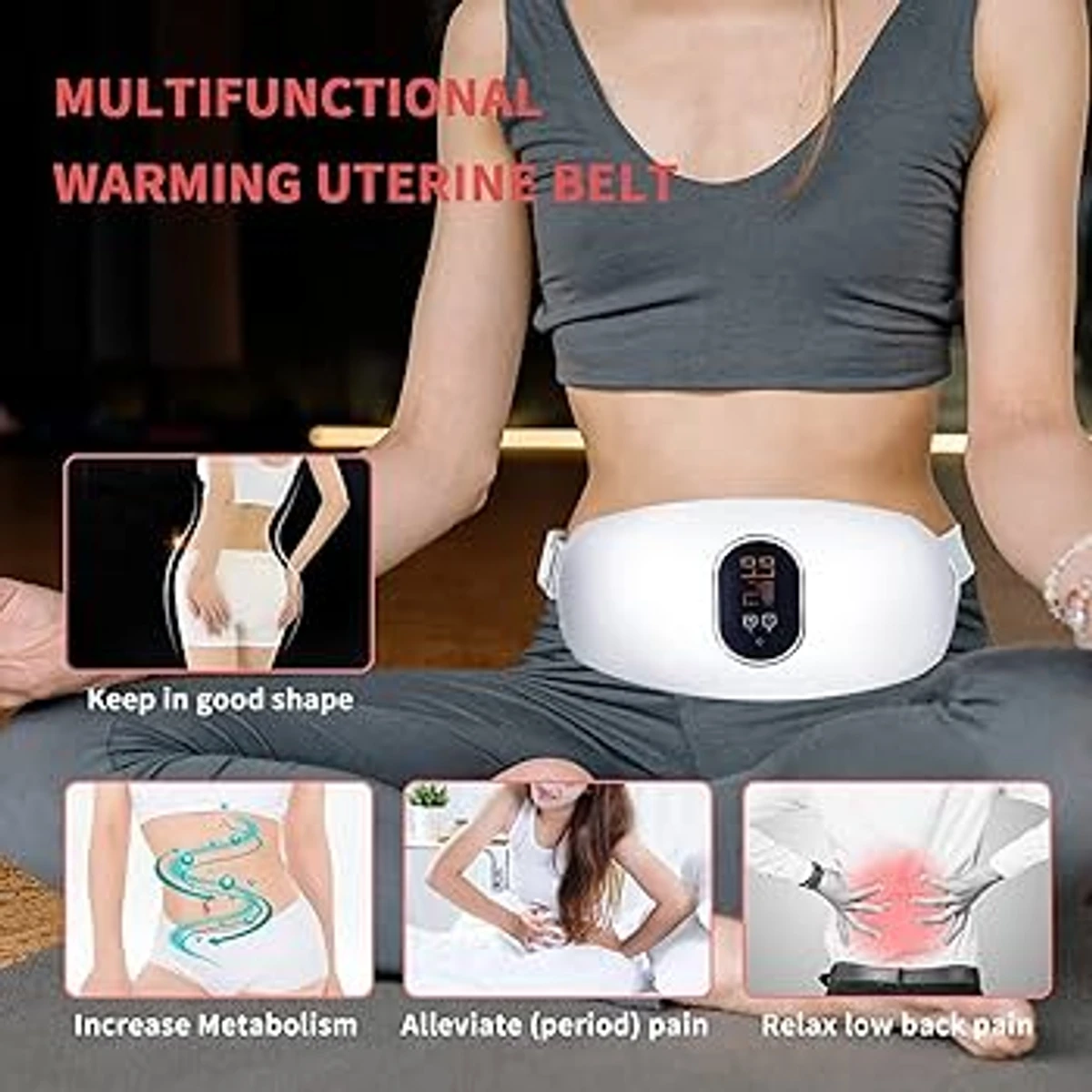 Heating pad for Period Cramps & Vibration sliming Massage belt for women