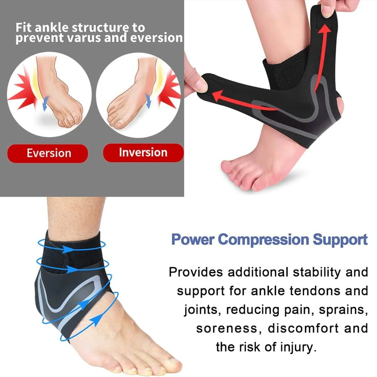 Plantar X Wrap - Ankle Support for Men & Women (2 Pcs)