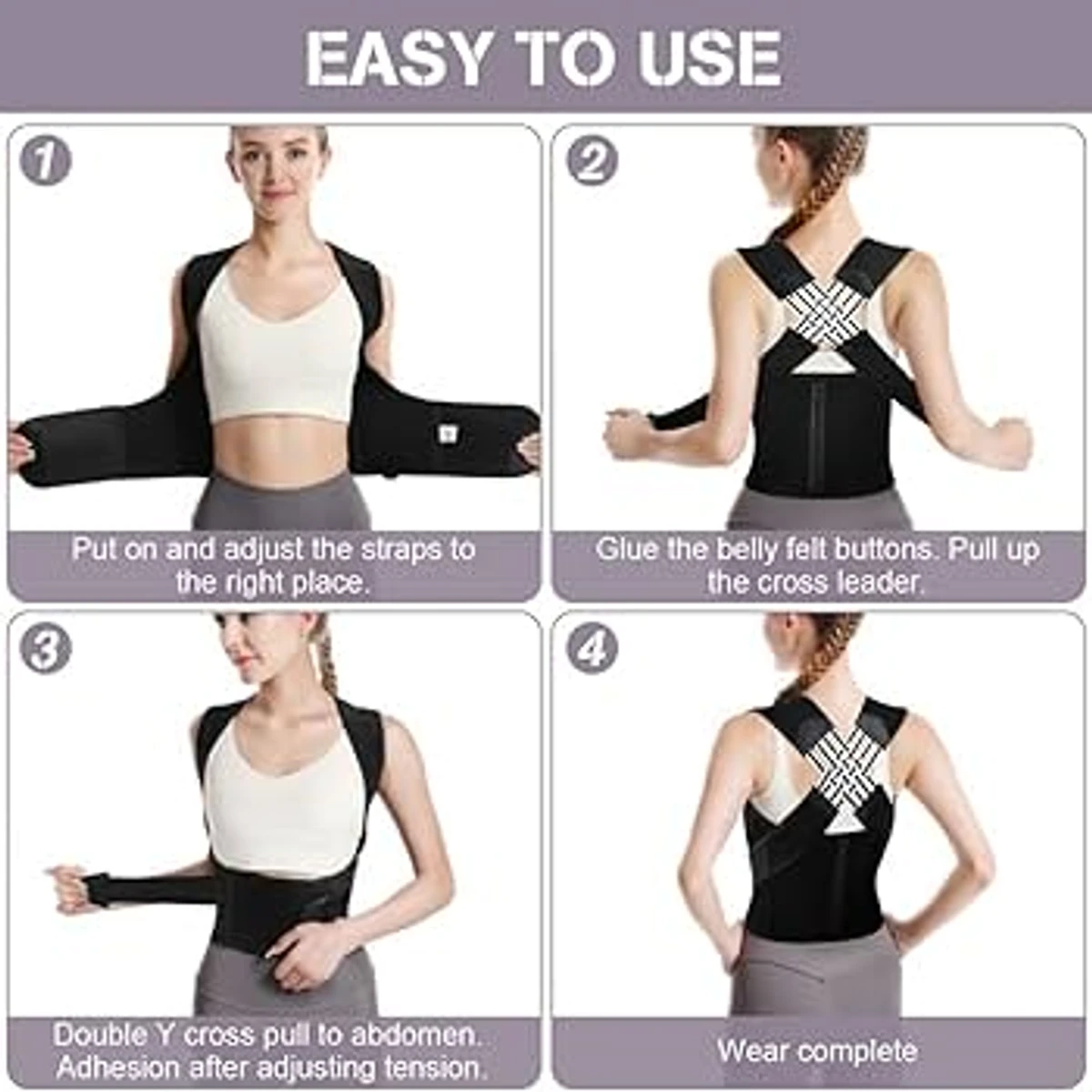 Adjustable Back Posture Belt For Men And Women